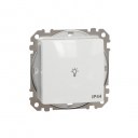 Sedna Design & Elements. 1-way Push-Button 10A Lamp Symbol. professional. white