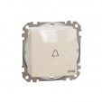 Sedna Design & Elements. 1-way Push-Button 10A Bell Symbol. professional. beige