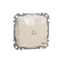 Sedna Design & Elements. 1-way Push-Button 10A Bell Symbol. professional. beige