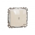 Sedna Design & Elements. 1-way Push-Button 10A Lamp Symbol. professional. beige