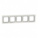 Sedna Design & Elements. Frame 5 gang. professional. glass clear