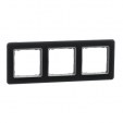 Sedna Design & Elements. Frame 3 gang. professional. glass smoke