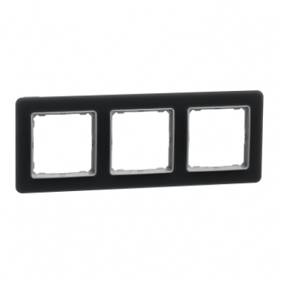 Sedna Design & Elements. Frame 3 gang. professional. glass smoke