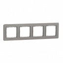 Sedna Design & Elements. Frame 4 gang. professional. brushed aluminium