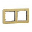 Sedna Design & Elements. Frame 2 gang. professional. brushed gold