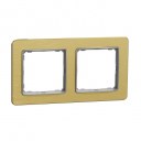 Sedna Design & Elements. Frame 2 gang. professional. brushed gold