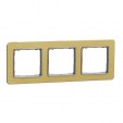 Sedna Design & Elements. Frame 3 gang. professional. brushed gold