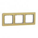 Sedna Design & Elements. Frame 3 gang. professional. brushed gold