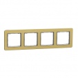 Sedna Design & Elements. Frame 4 gang. professional. brushed gold