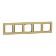 Sedna Design & Elements. Frame 5 gang. professional. brushed gold