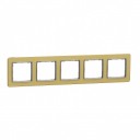 Sedna Design & Elements. Frame 5 gang. professional. brushed gold