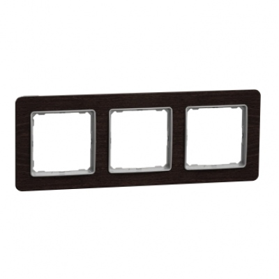 Sedna Design & Elements. Frame 3 gang. professional. wood wenge