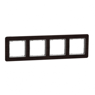 Sedna Design & Elements. Frame 4 gang. professional. wood wenge