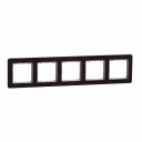 Sedna Design & Elements. Frame 5 gang. professional. wood wenge