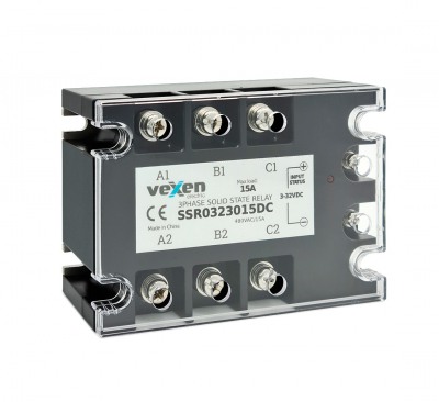 Solid state relay 3NO, 15A, 3-32VDC