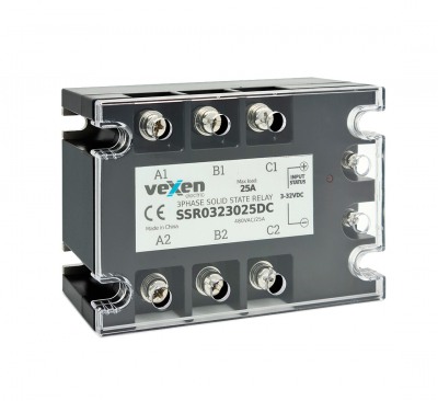Solid state relay 3NO, 25A, 3-32VDC