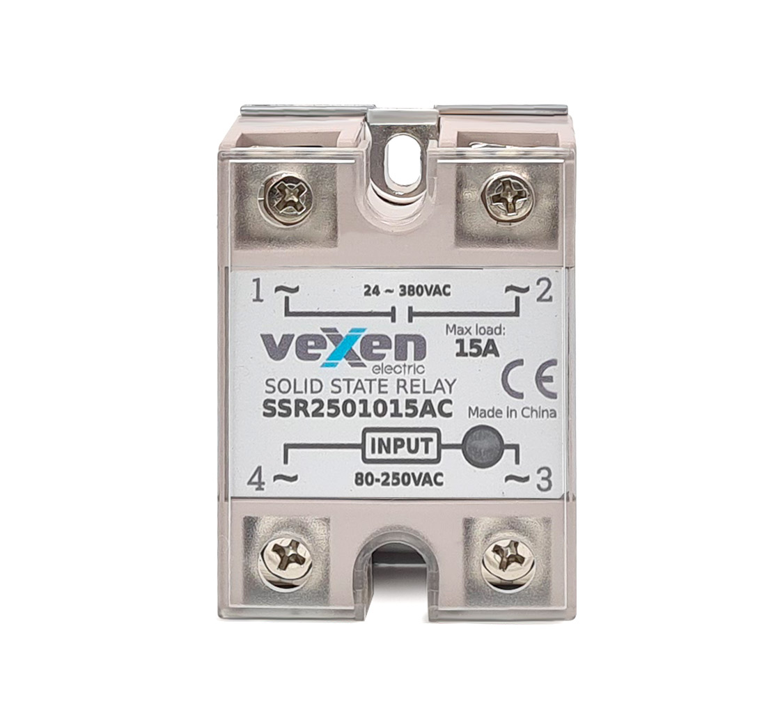 Solid state relay 1NO, 15A, 80-250VAC