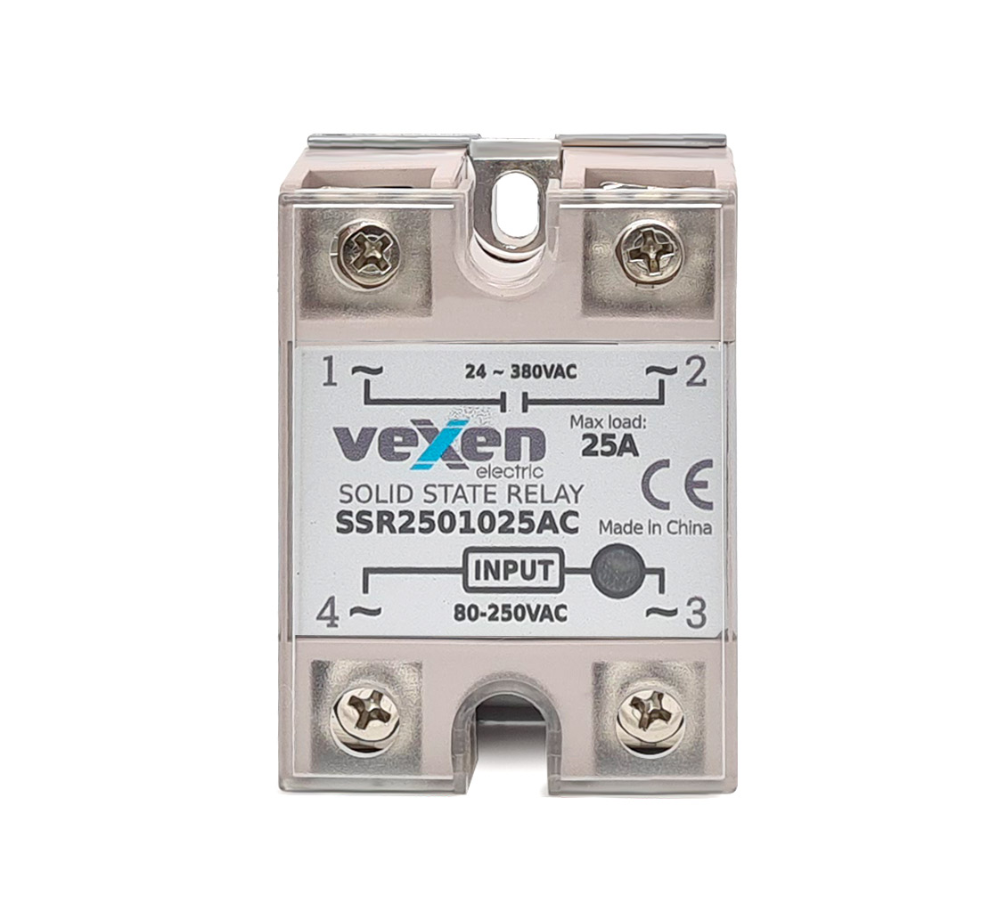 Solid state relay 1NO, 25A, 80-250VAC