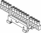 Earthing terminal PE15 15-pol YL-GN