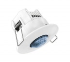 Presence detector, 1 channel, 8m range, 360° angle of detection, recessed ceiling, 2-wire, dimming function, remote controllable