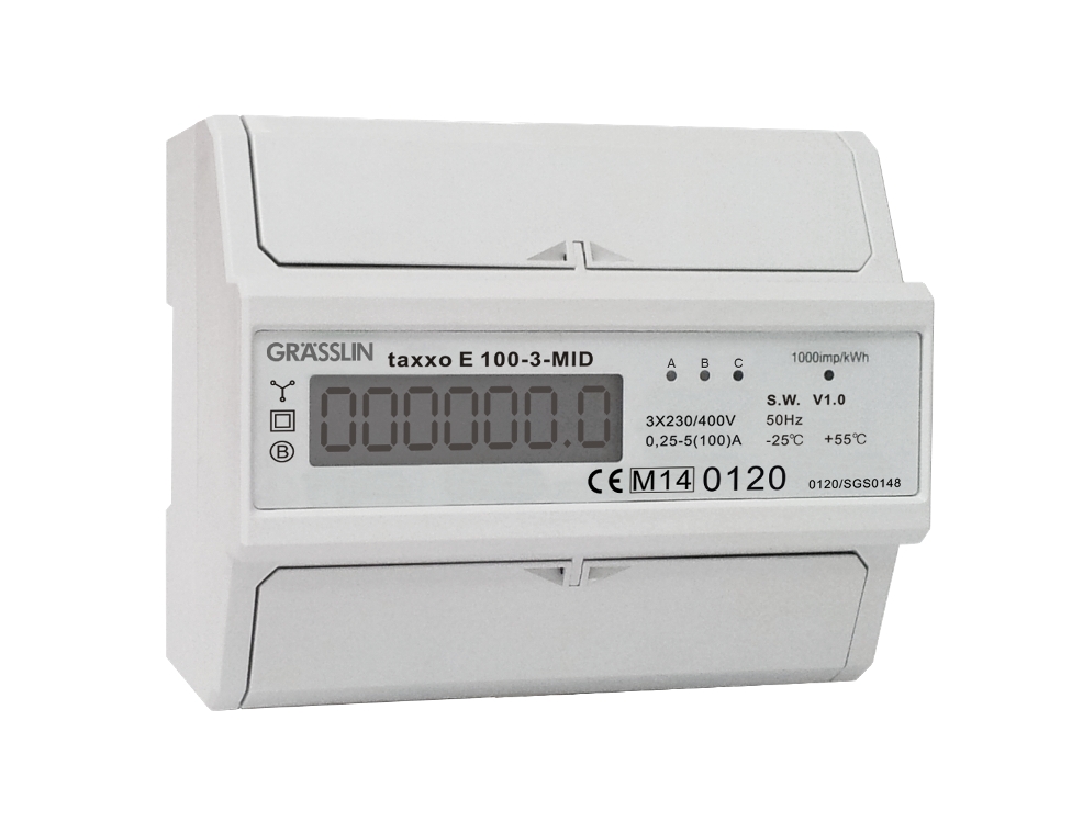 Energy meter, digital, 6 digits