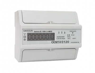 Energy meter, digital, 6 digits