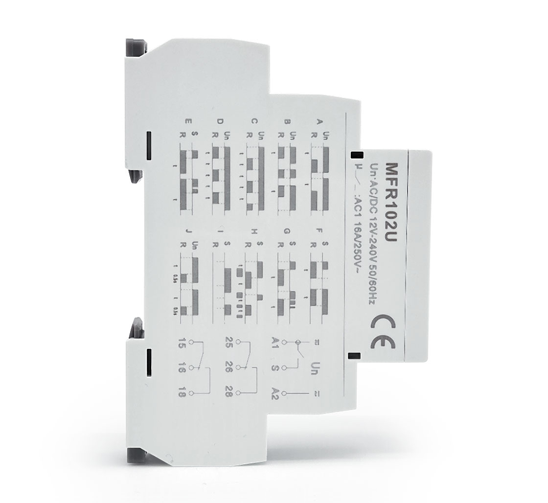 MFR102U Multifunctional time relay 2CO 16A 12-230V AC/DC