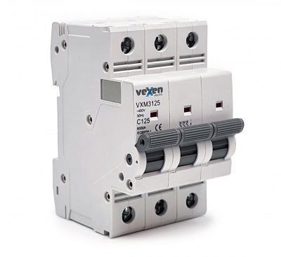 VXM3C125 Modular circuit breaker 6kA 3P C 125A