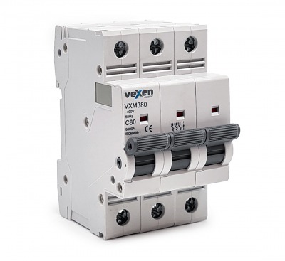 VXM3C80 Modular circuit breaker 6kA 3P C 80A
