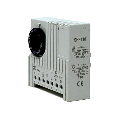TCS-3110A termoregulators ar elektronisko telpas sensoru 24-250V; 16A; -20C+60C