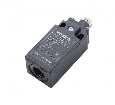 LSP102A limit switch 1NO/1NC in plastic housing IP65 with metal roller plunger